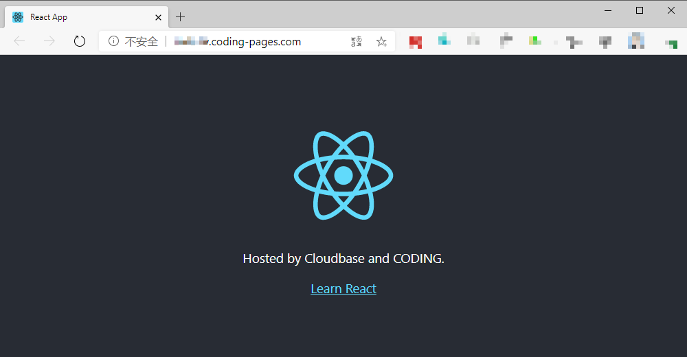 该网页是部署在 CODING 上的